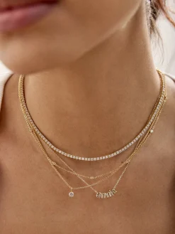 Bubble Letter Custom Necklace - Extra Small Bubble Letter
