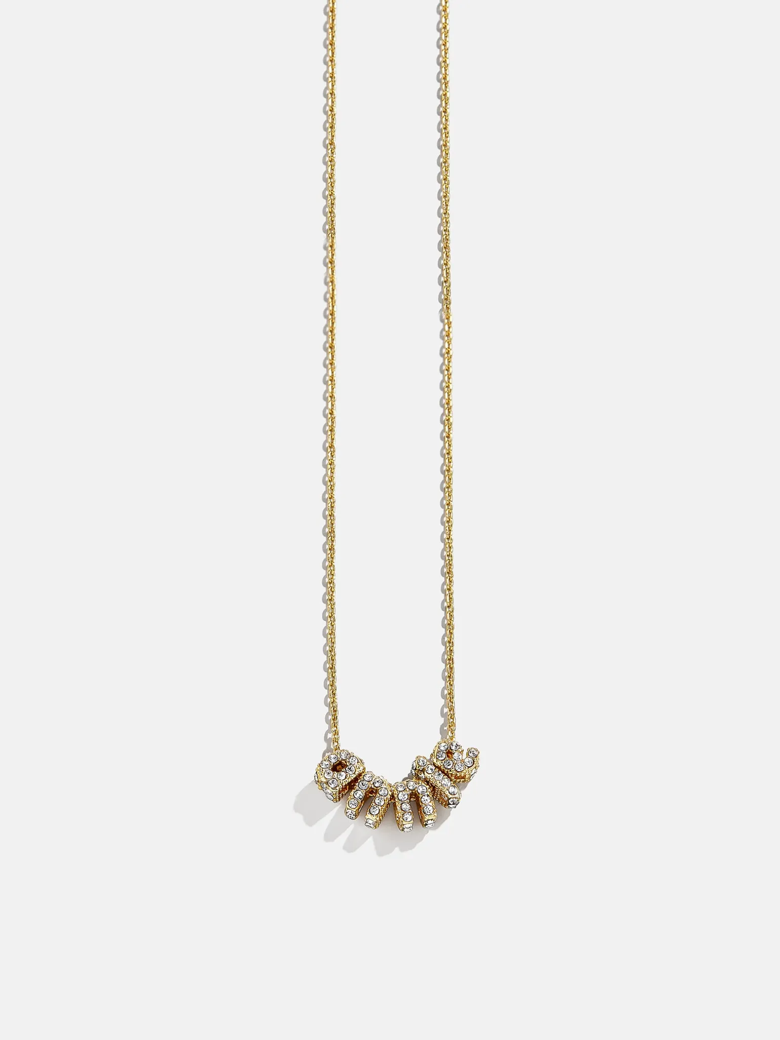 Bubble Letter Custom Necklace - Extra Small Bubble Letter