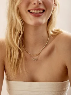 Bubble Letter Custom Necklace - Extra Small Bubble Letter