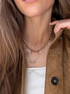 Bubble Letter Custom Necklace - Extra Small Bubble Letter