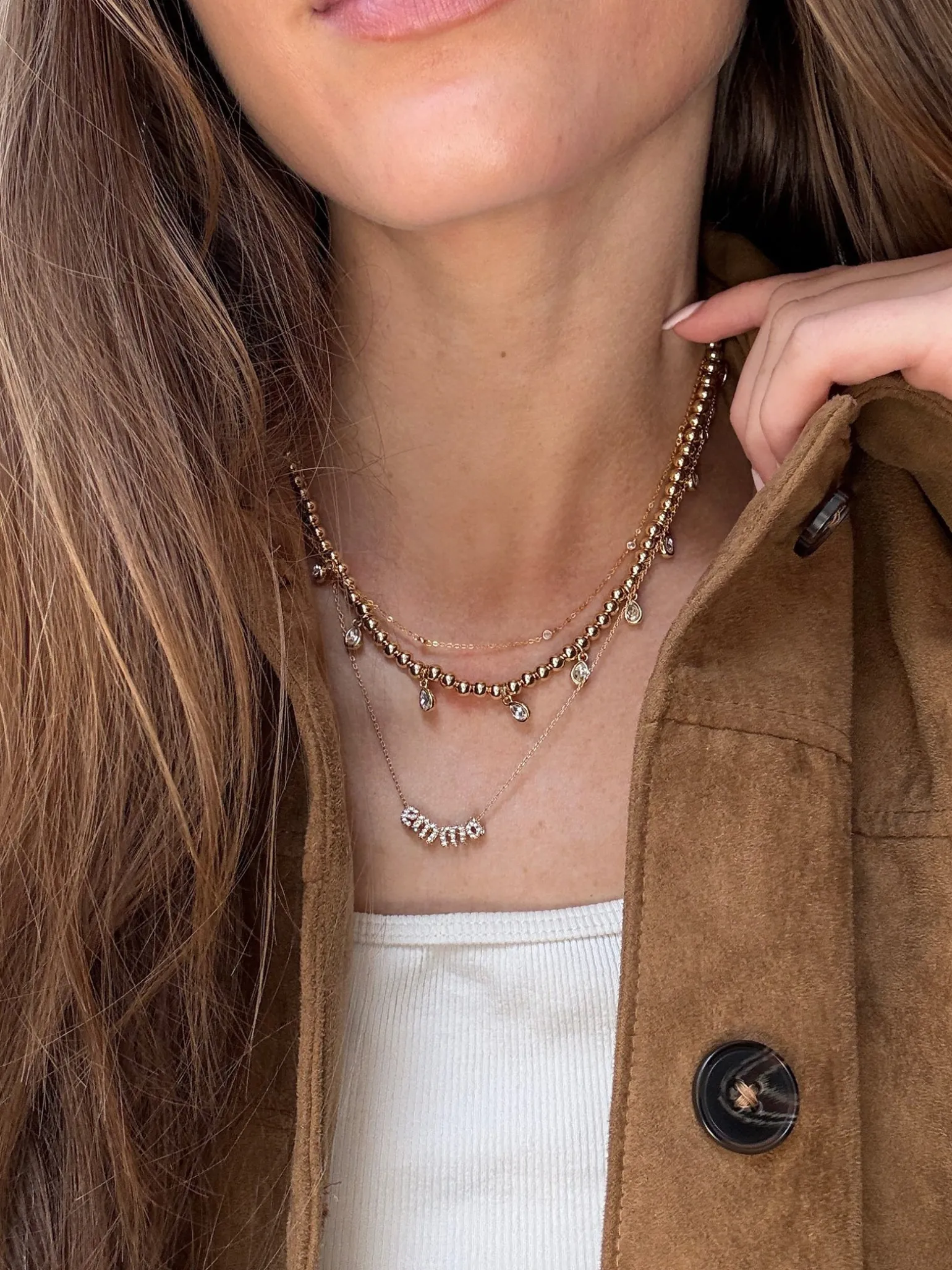 Bubble Letter Custom Necklace - Extra Small Bubble Letter
