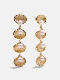 Calypso Seashell Earrings - Gold/Pearl