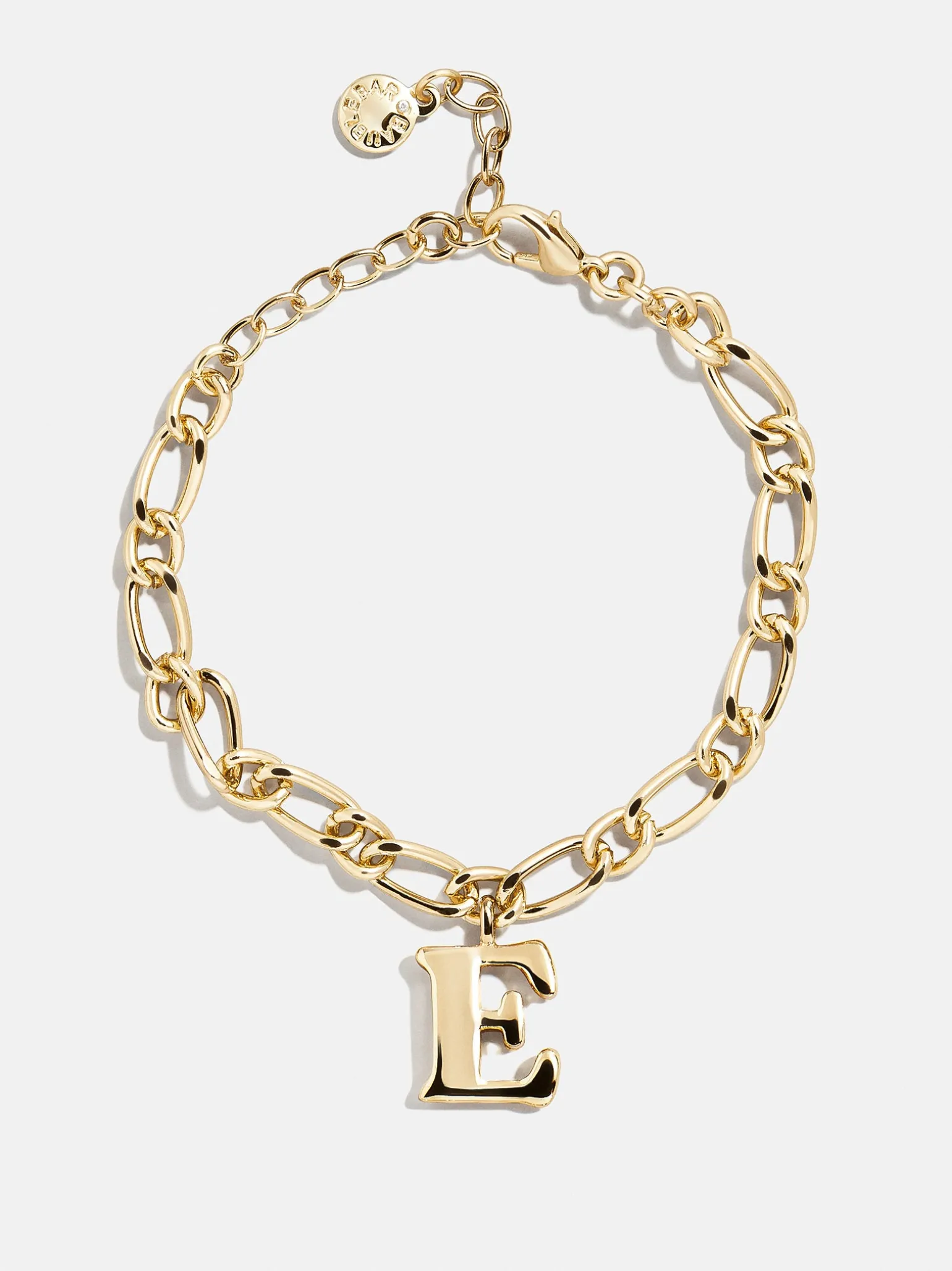 Chunky Charm Initial Bracelet - Gold
