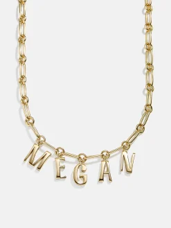 Chunky Spaced Letter Custom Necklace - Gold