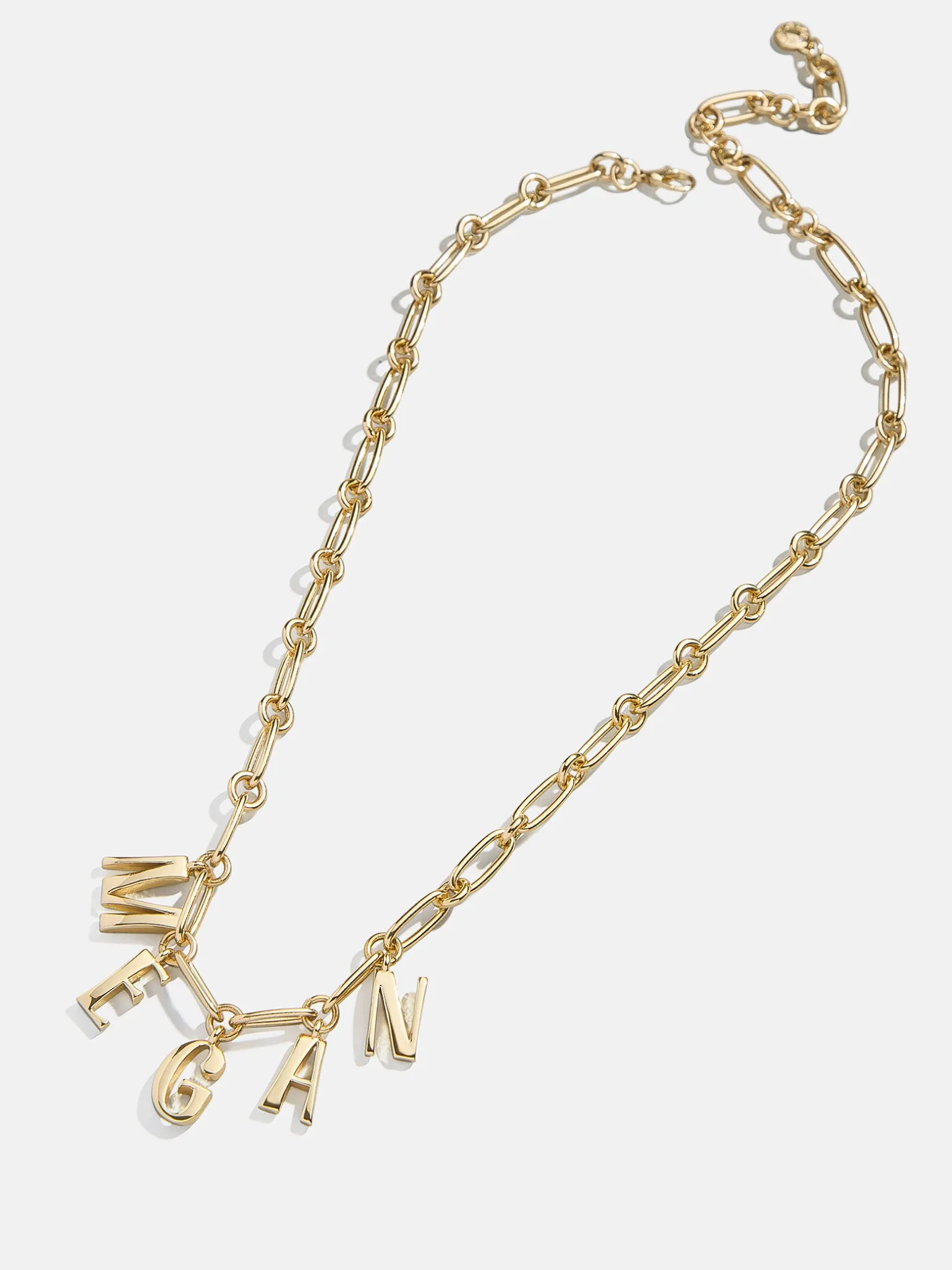 Chunky Spaced Letter Custom Necklace - Gold