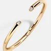 Clara Classic Bezel Cuff - Gold/Pavé