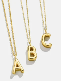 Classic Gold Initial Necklace - Gold Plated Brass