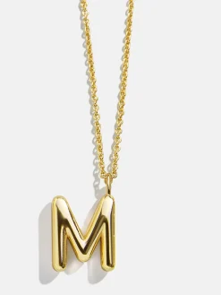 Classic Gold Initial Necklace - Gold Plated Brass