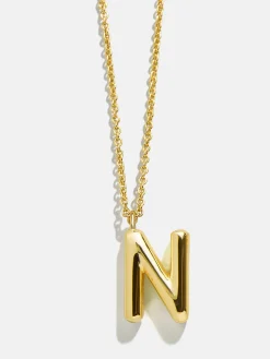 Classic Gold Initial Necklace - Gold Plated Brass