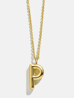 Classic Gold Initial Necklace - Gold Plated Brass