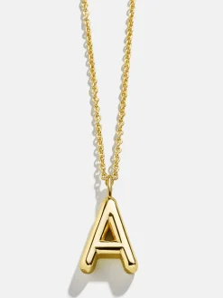 Classic Gold Initial Necklace - Gold Plated Brass