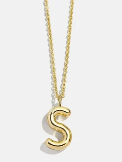 Classic Gold Initial Necklace - Gold Plated Brass