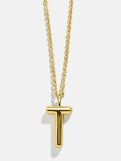 Classic Gold Initial Necklace - Gold Plated Brass