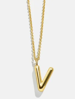 Classic Gold Initial Necklace - Gold Plated Brass