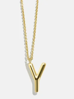 Classic Gold Initial Necklace - Gold Plated Brass
