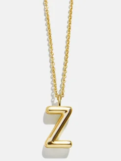 Classic Gold Initial Necklace - Gold Plated Brass