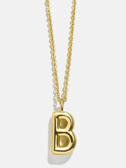 Classic Gold Initial Necklace - Gold Plated Brass
