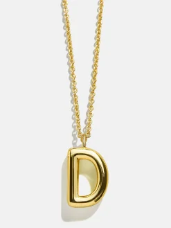 Classic Gold Initial Necklace - Gold Plated Brass