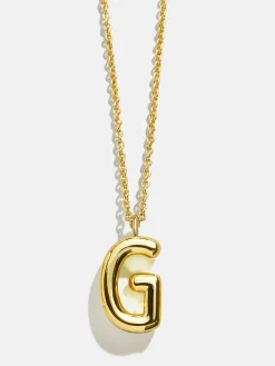 Classic Gold Initial Necklace - Gold Plated Brass