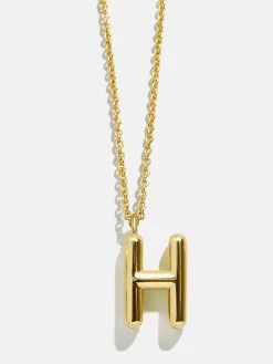 Classic Gold Initial Necklace - Gold Plated Brass