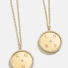 Classic 18K Gold Vermeil Custom Medallion Necklace - Gold/Pavé