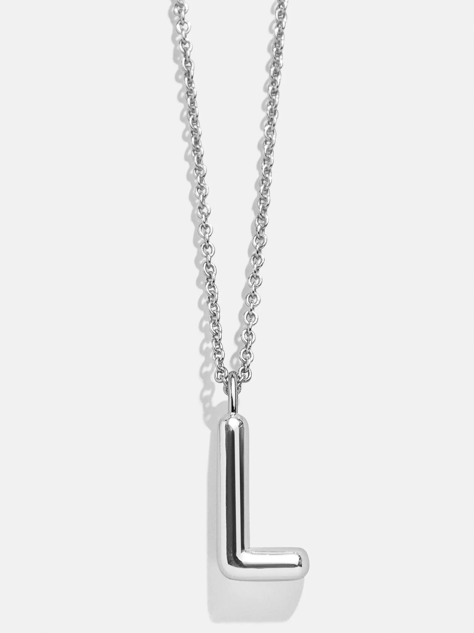 Classic Silver Initial Necklace - Silver