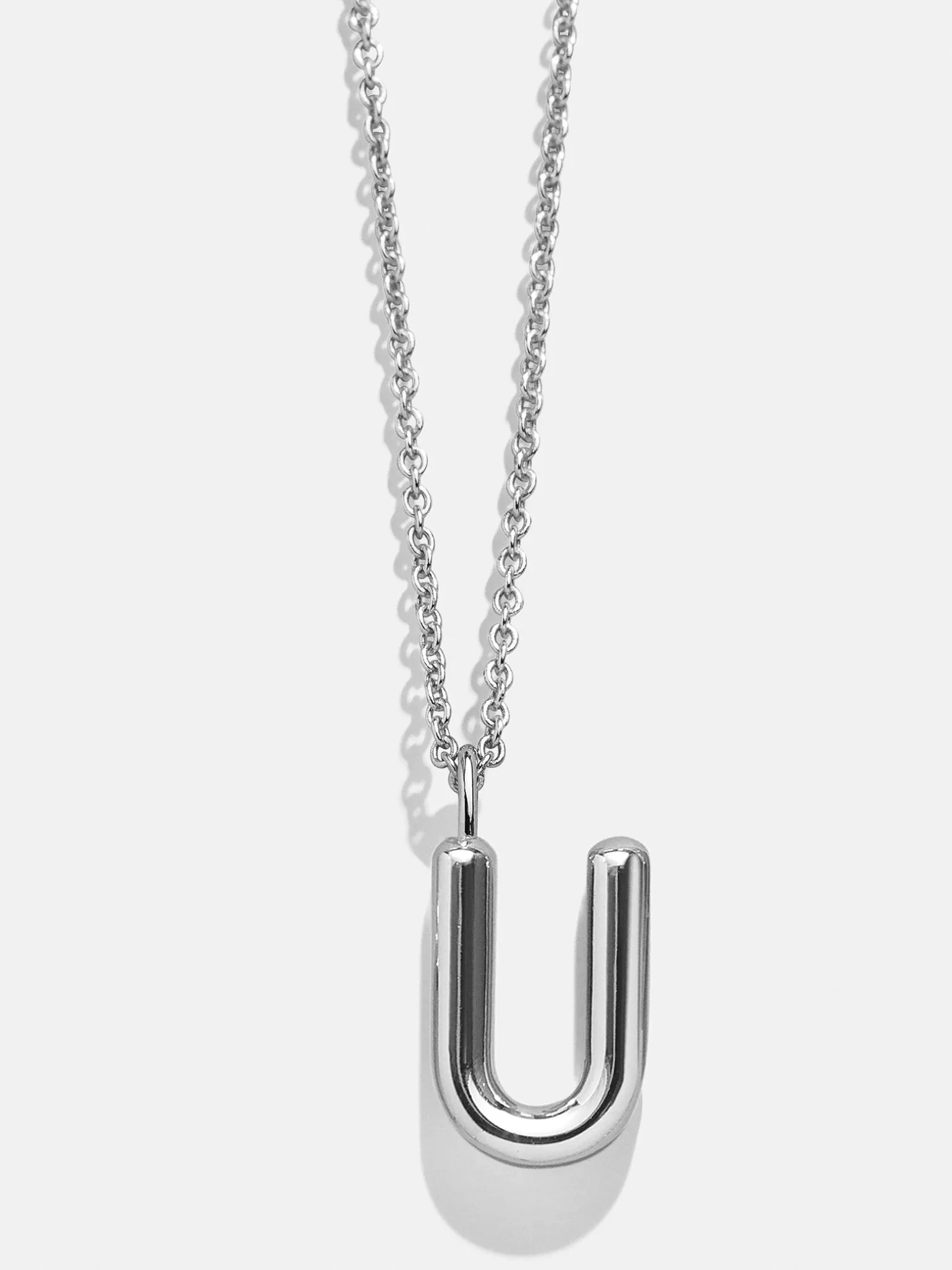 Classic Silver Initial Necklace - Silver