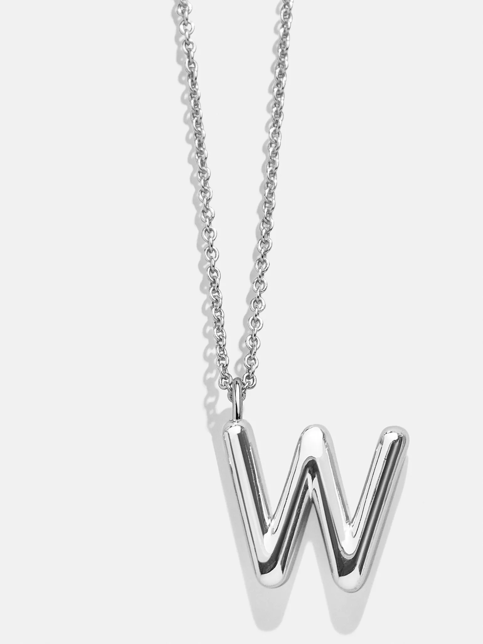 Classic Silver Initial Necklace - Silver