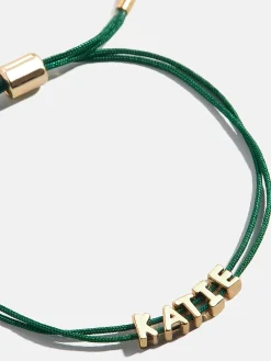 Custom Cord Bracelet - Dark Green