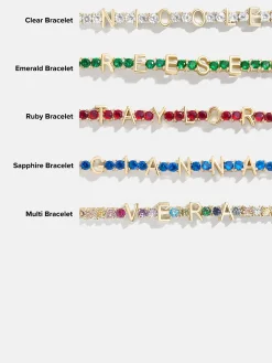 Custom Tennis Bracelet - Gold/Red