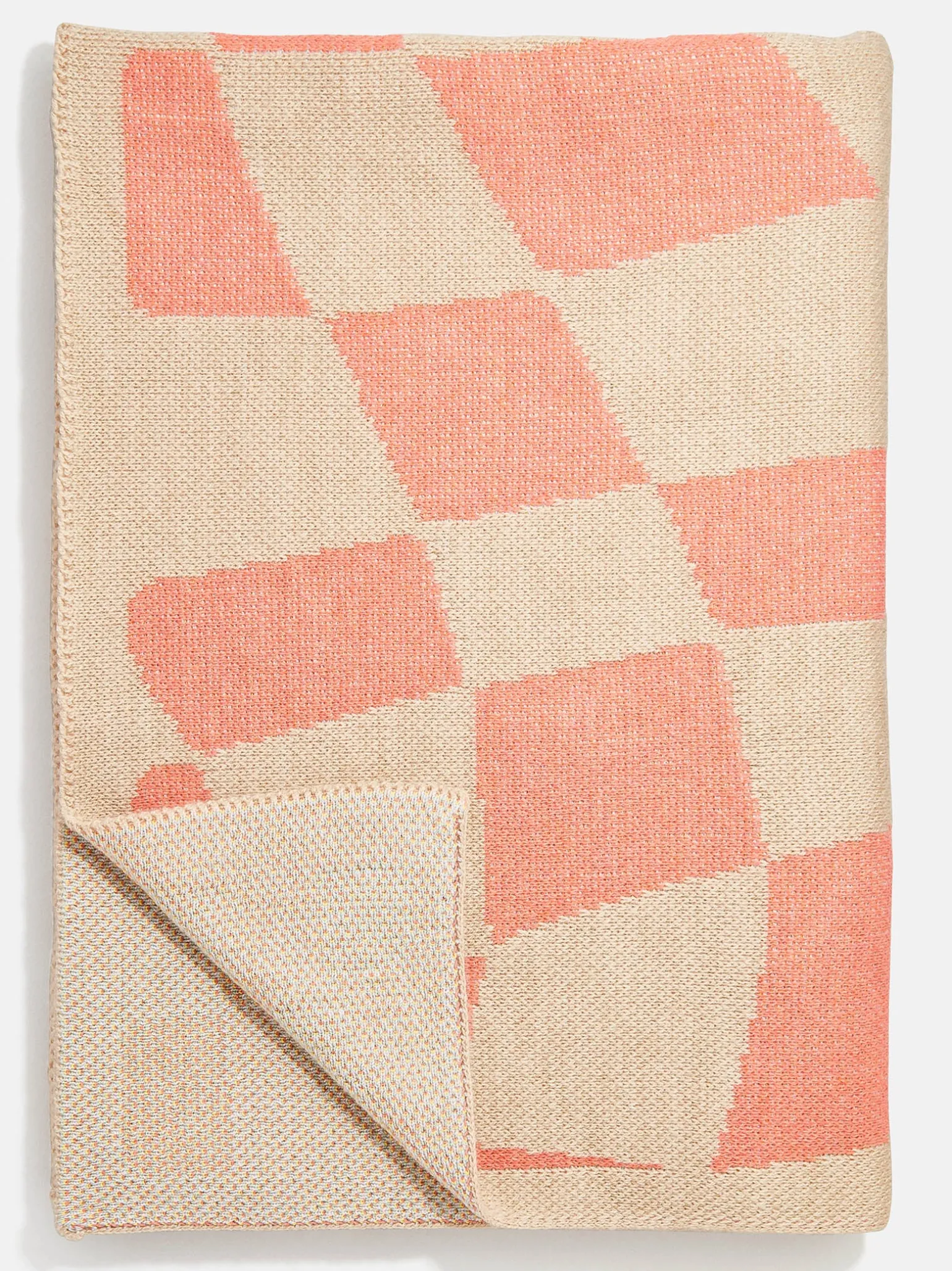3D Check Custom Blanket - Beige/Multi