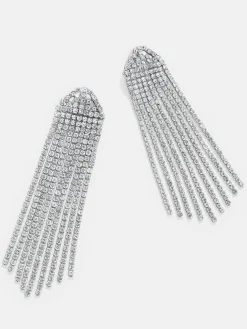 Deirdre Earrings - Silver/Pavé