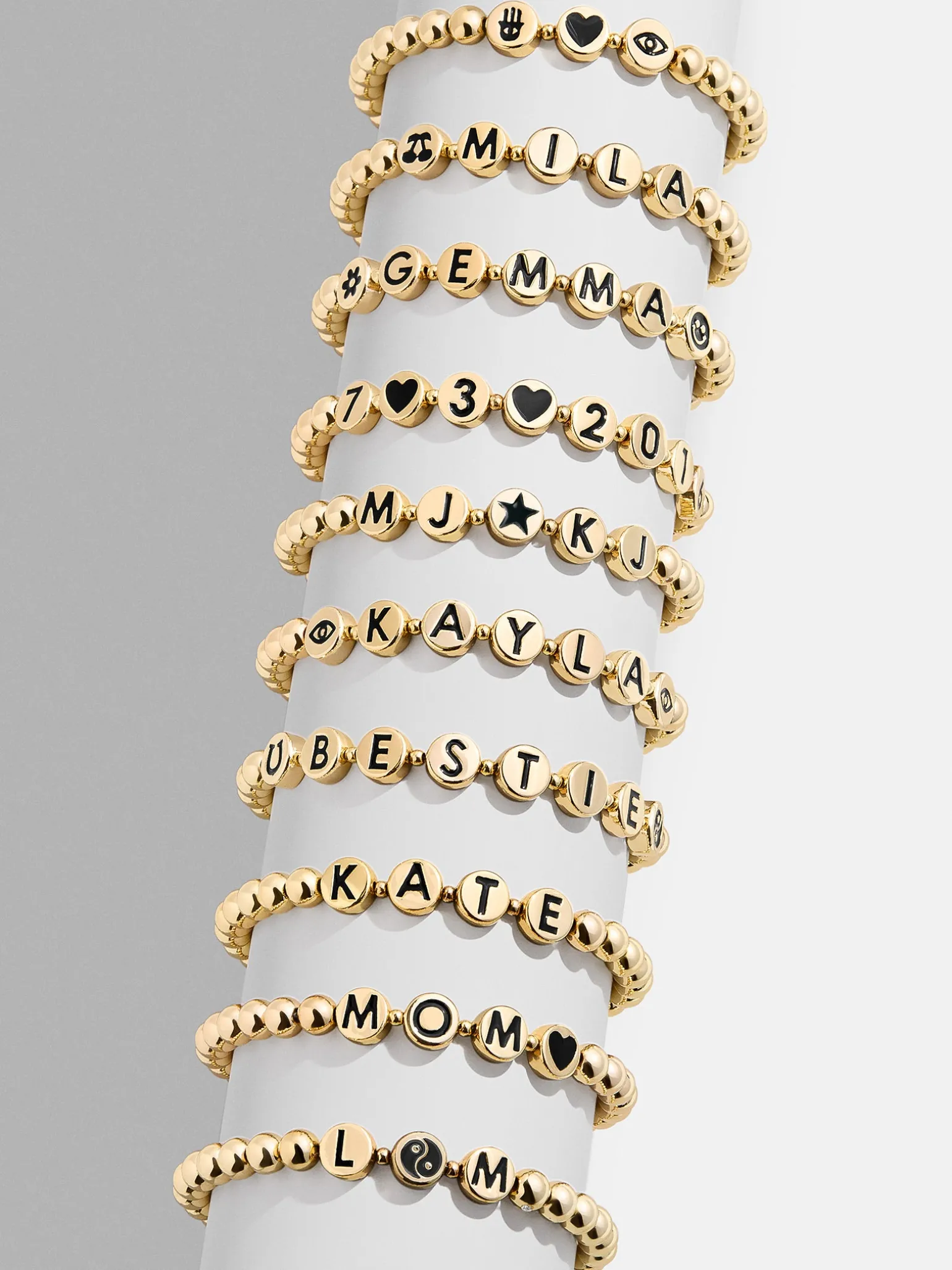 Disc Pisa Custom Bracelet - Black