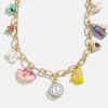 Disney Alice in Wonderland Charm Necklace - Gold/Multi