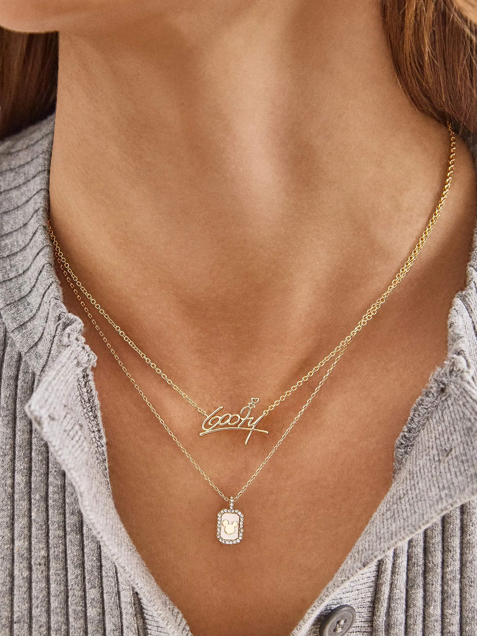 Disney Character Signature Necklace - Goofy