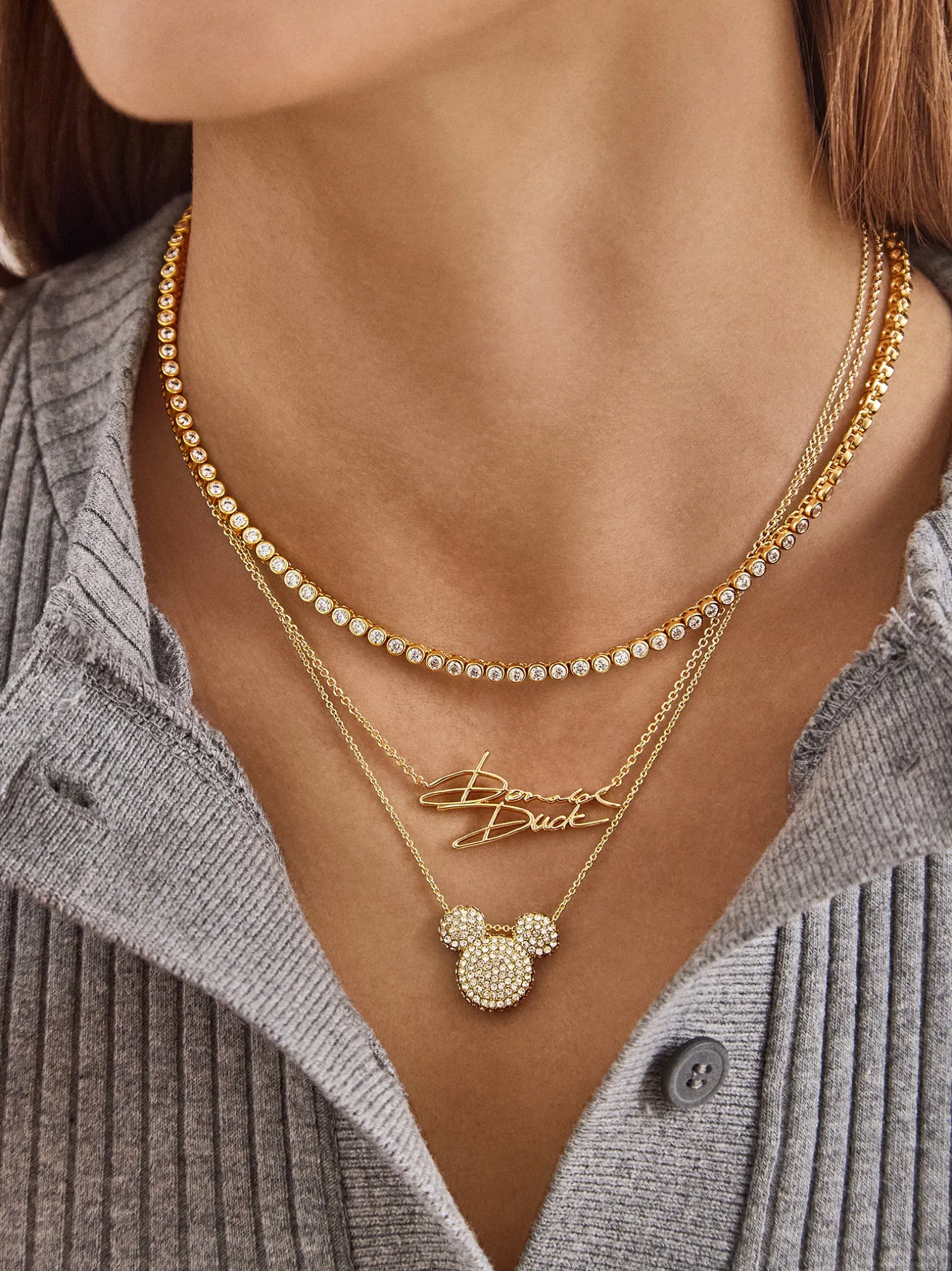Disney Character Signature Necklace - Donald Duck