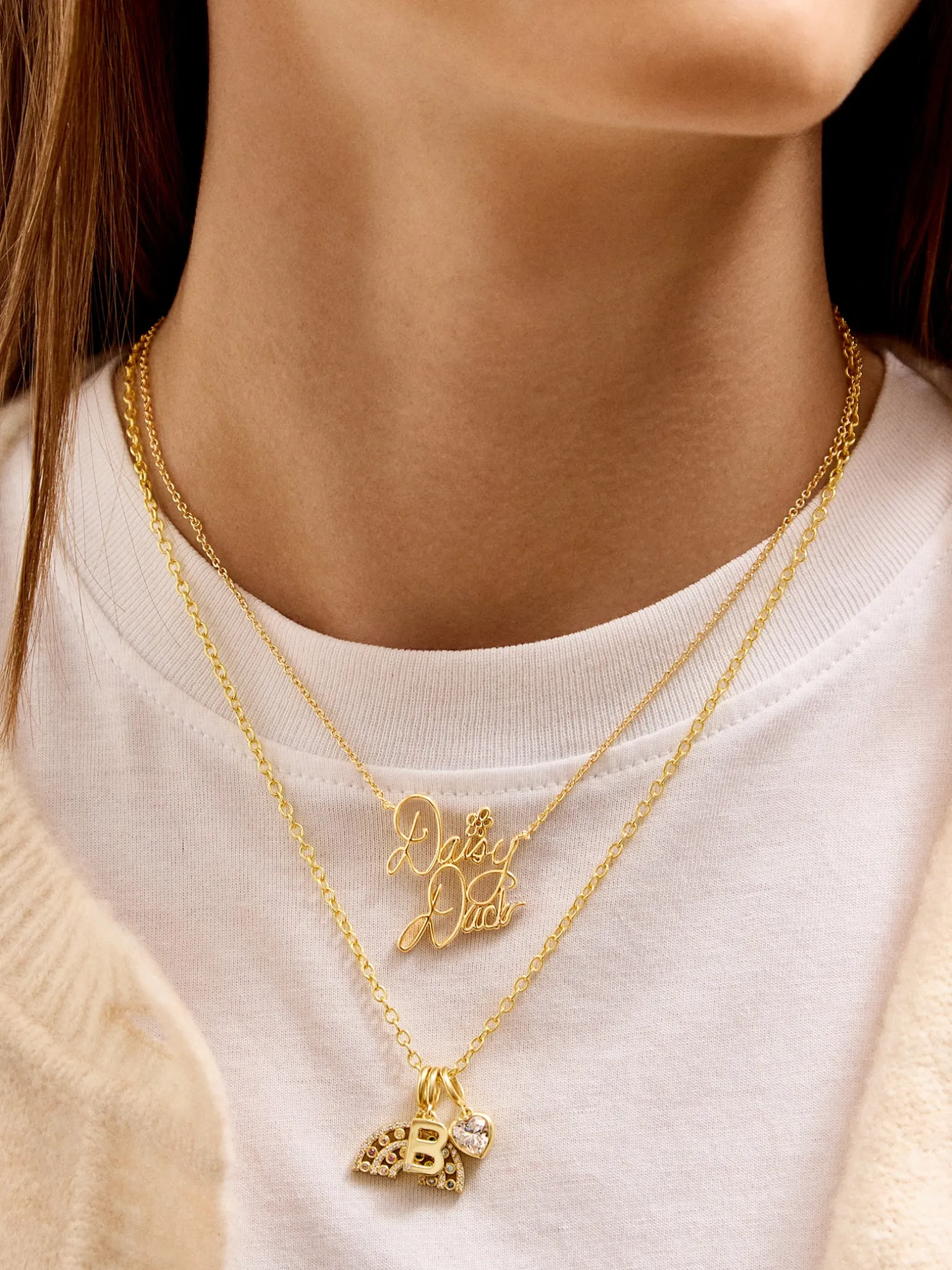 Disney Character Signature Necklace - Daisy Duck