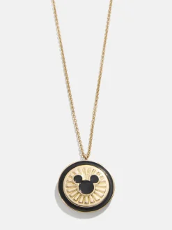 Disney Coin Pendant Necklace - Gold/Black