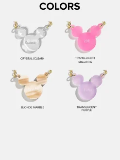 Disney Mickey Mouse Acrylic Custom Necklace - Translucent Magenta