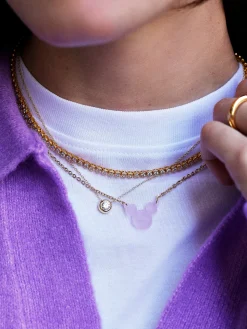 Disney Mickey Mouse Acrylic Custom Necklace - Translucent Purple