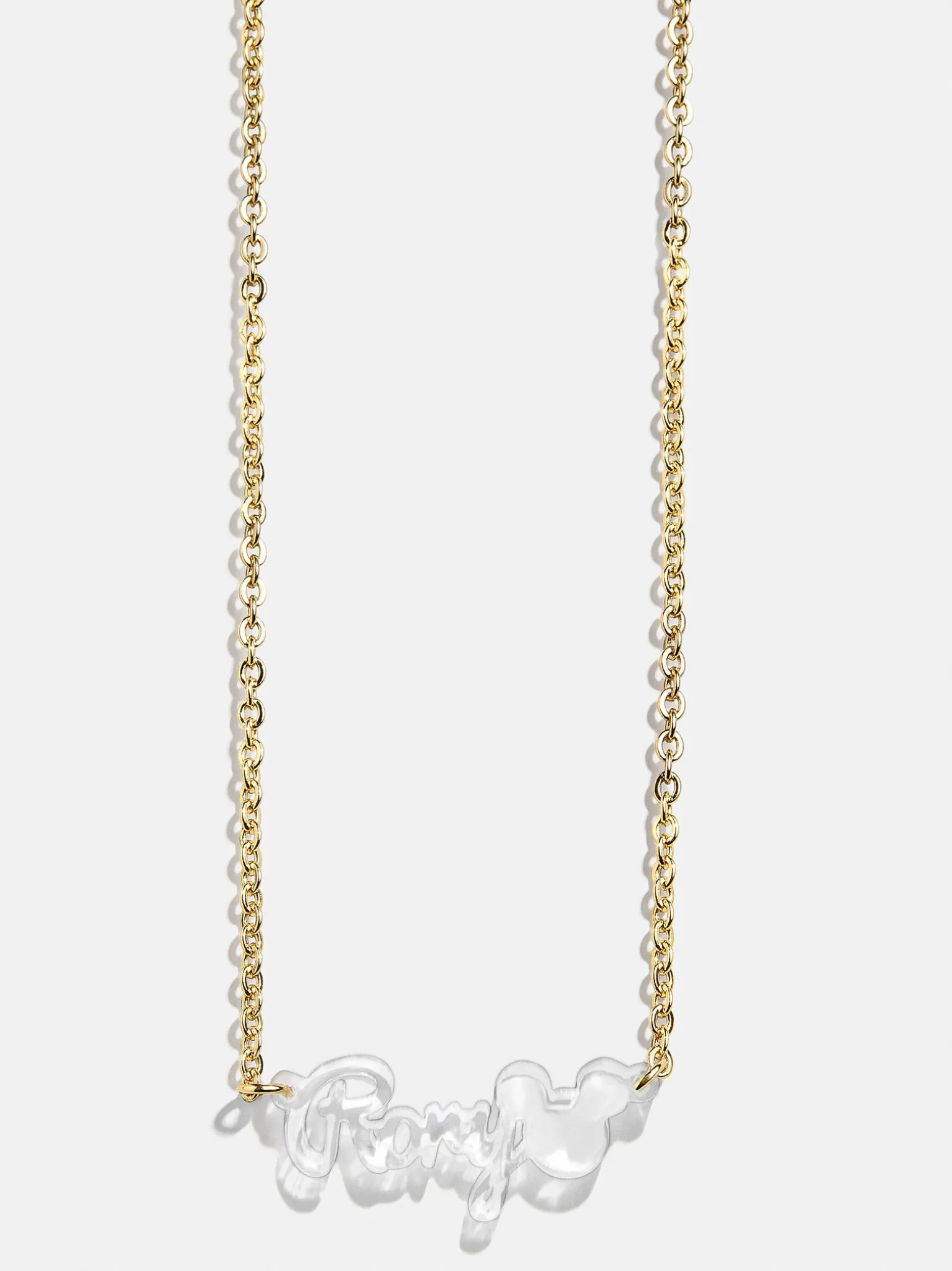 Disney Mickey Mouse Acrylic Custom Nameplate Necklace - Clear