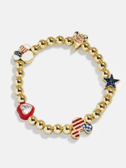 Disney Mickey Mouse Americana Charm Bracelet - Red, White, & Blue