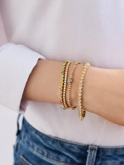 Disney Mickey Mouse Birthstone Pisa Bracelet - Peridot