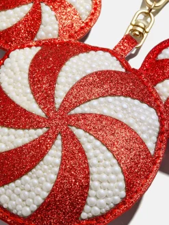 Disney Mickey Mouse Candy Cane Puff Bag Charm - Disney Candy Cane Bag Puff Bag Charm