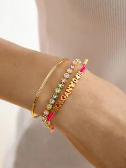 Disney Mickey Mouse Custom Cord Bracelet - Hot Pink