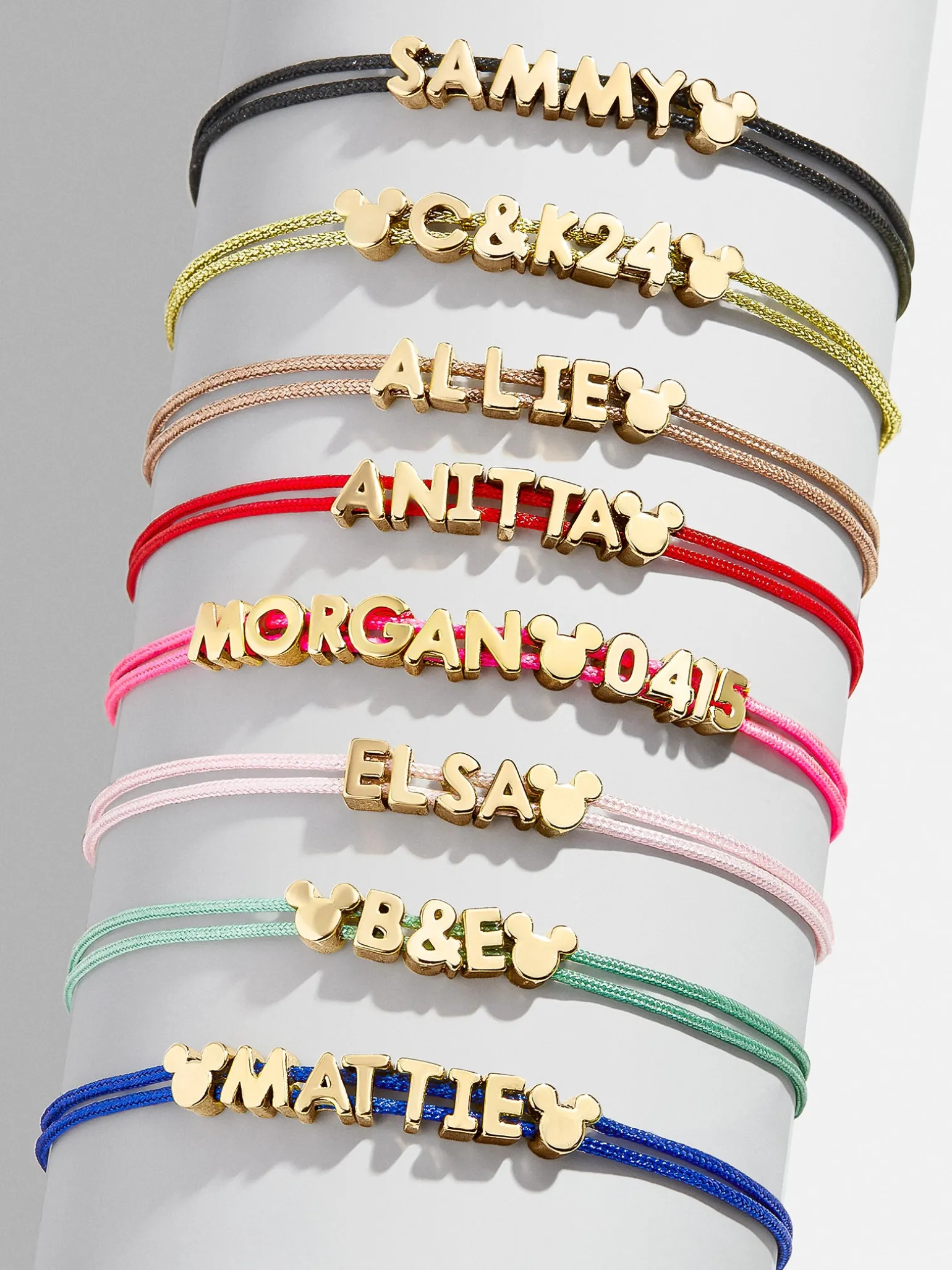 Disney Mickey Mouse Custom Cord Bracelet - Red