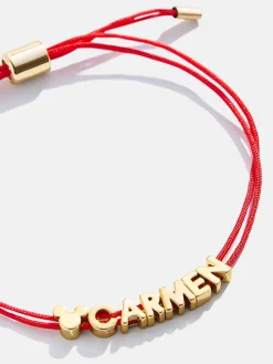 Disney Mickey Mouse Custom Cord Bracelet - Red
