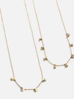 Disney Mickey Mouse 18K Gold Plated Sterling Silver Spaced Custom Necklace - Gold
