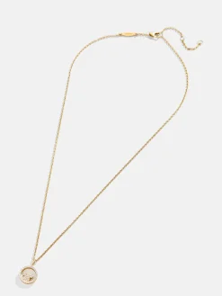 Disney Mickey Mouse 18K Gold Plated Sterling Silver Outline Pendant Necklace - Gold/Pavé