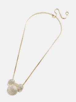 Disney Mickey Mouse Pavé Bubble Necklace - Gold/Pavé